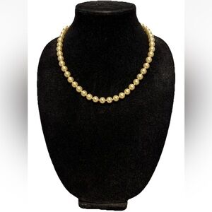 Vintage Signed Faux Pearl 20-Inch Necklace #4782